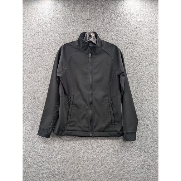 The North Face Women's Medium Softshell Black Jacket Zippered Pockets - Picture 1 of 13